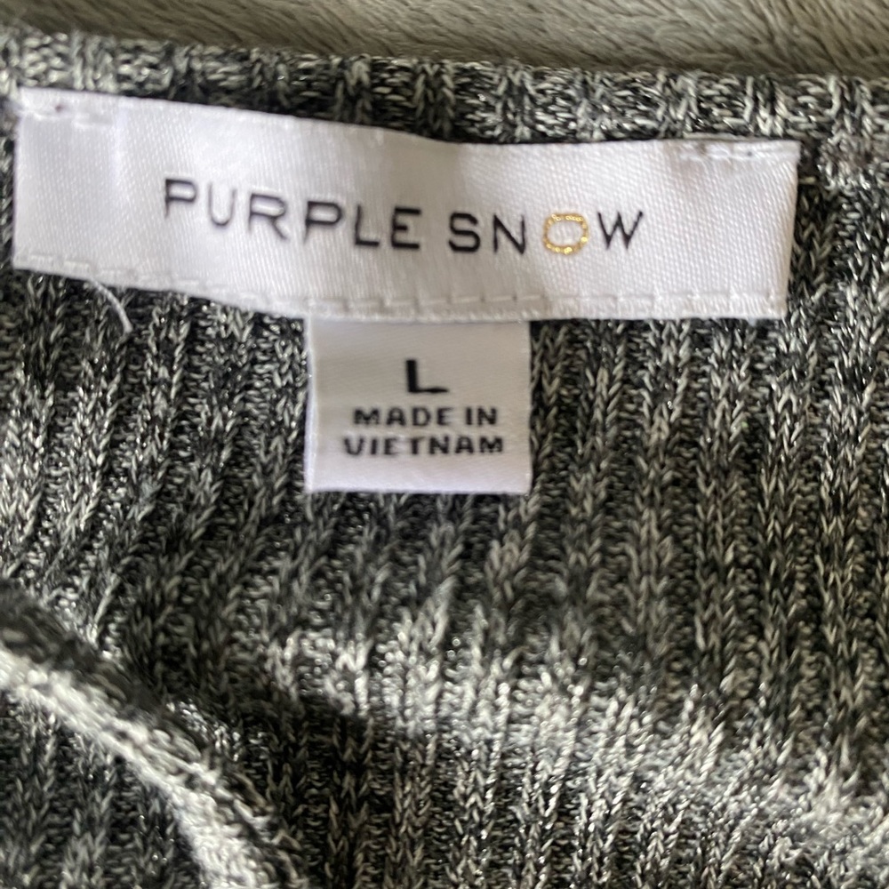 Purple Snow Ribbed Top - Picture 2 of 4